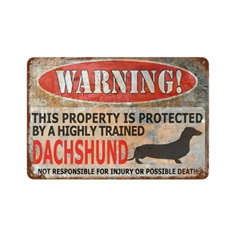 

Винтажная декоративная металлическая жестяная табличка «Осторожно, запретная зона, такса, 24-часовой мониторинг», декоративная металлическая пластина 8x12 дюймов 30x20cm