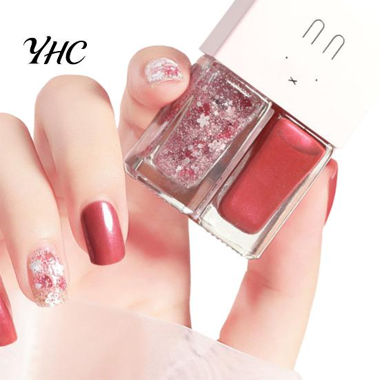 Decoration 6ml x 2 Matte Nail Polish Water-proof Dry Beauty Quickly Resin Set for Salon