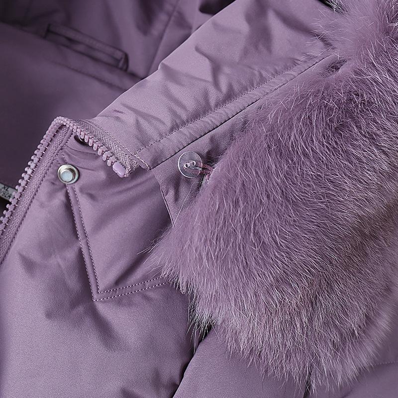 Mom's Down Jacket Mid Length Plus Size Over The Knee Thick Warm and Stylish Winter Jacket