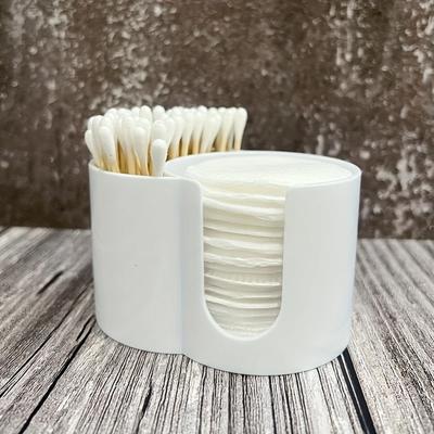 Scatola Portaoggetti in Acrilico Vaso da Bagno Organizzatore per Trucco Porta Dischetti di Cotone Scatola Porta Bastoncini di Cotone Porta Q-tip Dispenser Organizzatore Vaso