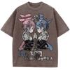 Anime Re ZERO Starting Life In Another World Rem Ram Cute Graphic T Shirt Men Women Tshirt Washed Cotton Tee Harajuku T-shirt