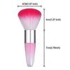 2 Pieces Soft Nail Art Dust Remover Pink*purple 11 Cm
