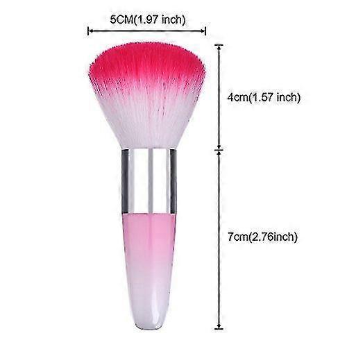 2 Pieces Soft Nail Art Dust Remover Pink*purple 11 Cm