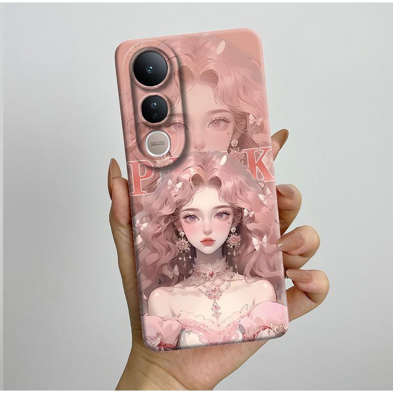 For Vivo V50 Lite 5G Phone Case Aesthetic Luxury Soft Silicone Shockproof Camera Lens Protective Back Covers Anti Slip Fundas