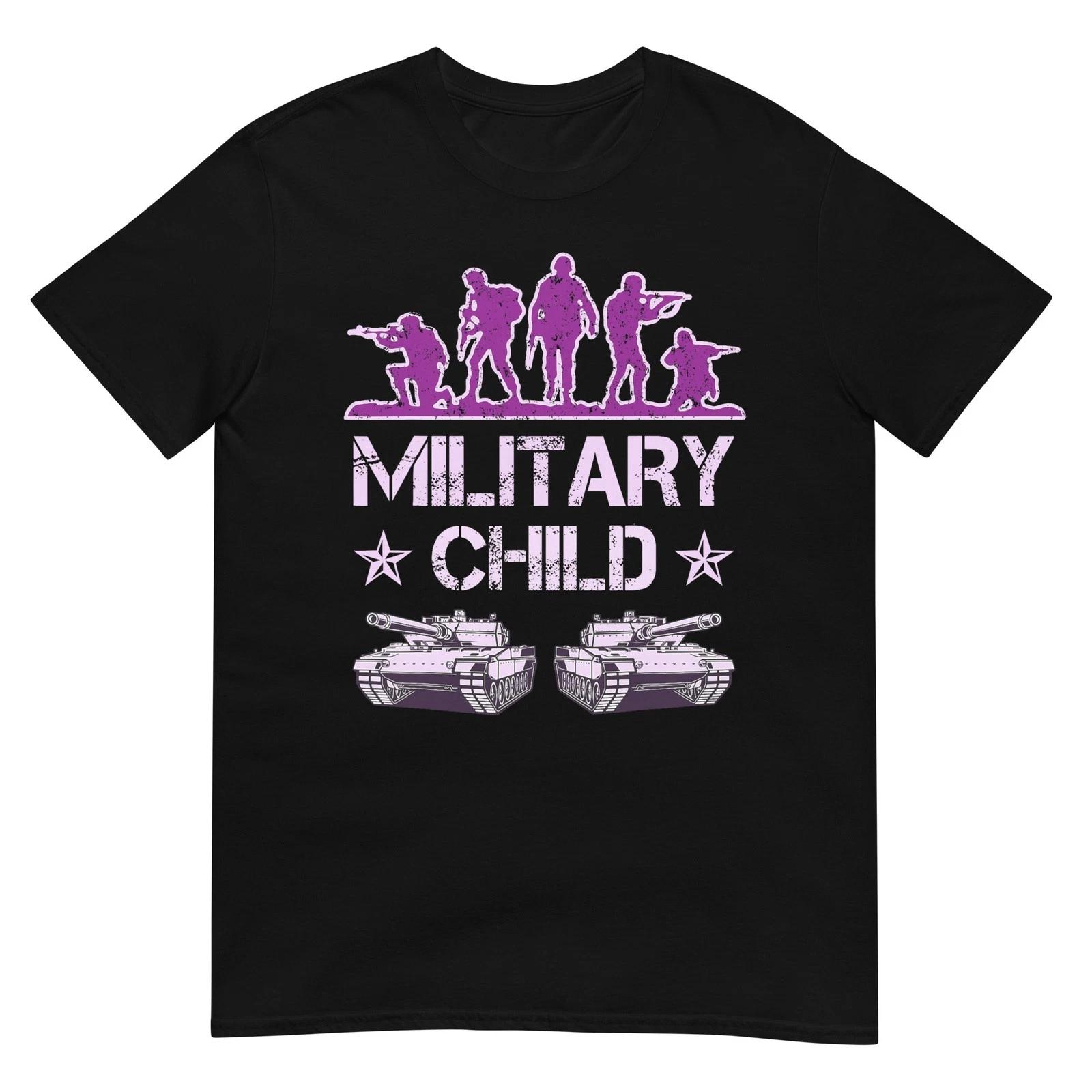 Military Child Month For Kids Purple Up Camo Military Child T-Shirt M