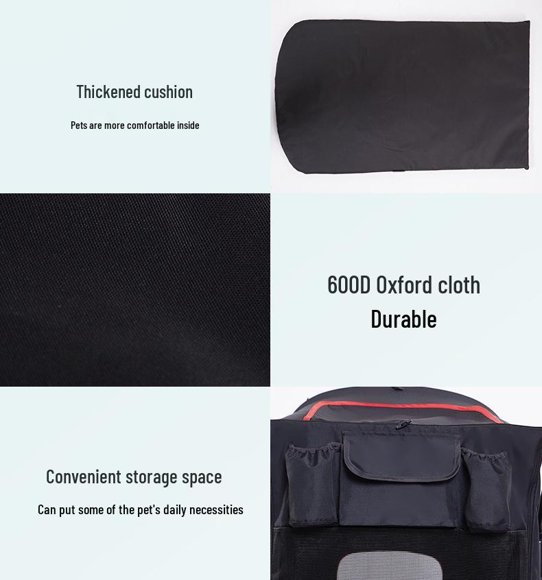 Foldable Large-Space Pet Stroller for Large Breed Dogs & Cats