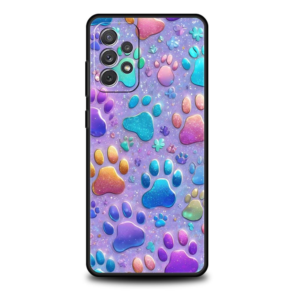 Dog Paw Phone Case For Samsung Galaxy A15 A13 A51 A71 A41 A31 A21S A03S A05 A35 A32 A55 A23 A25 A33 A53 A73 5G Cover