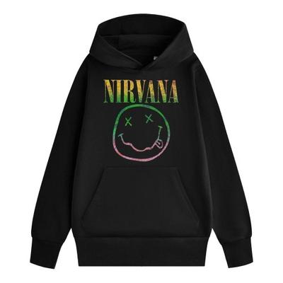 Nirvana Unisex Adult Rainbow Logo Hoodie