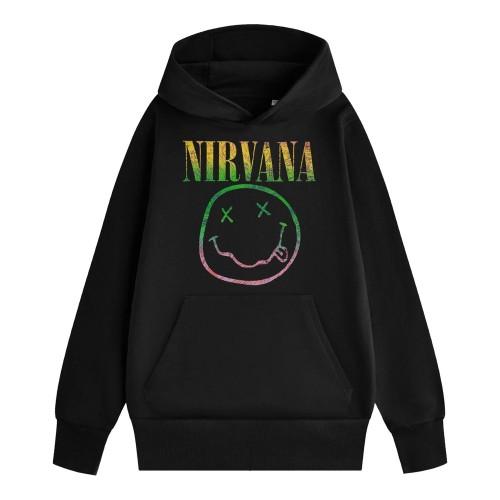 Nirvana Unisex Adult Rainbow Logo Hoodie