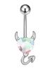 Piercing de Umbigo em Aço Inoxidável com Zircônias