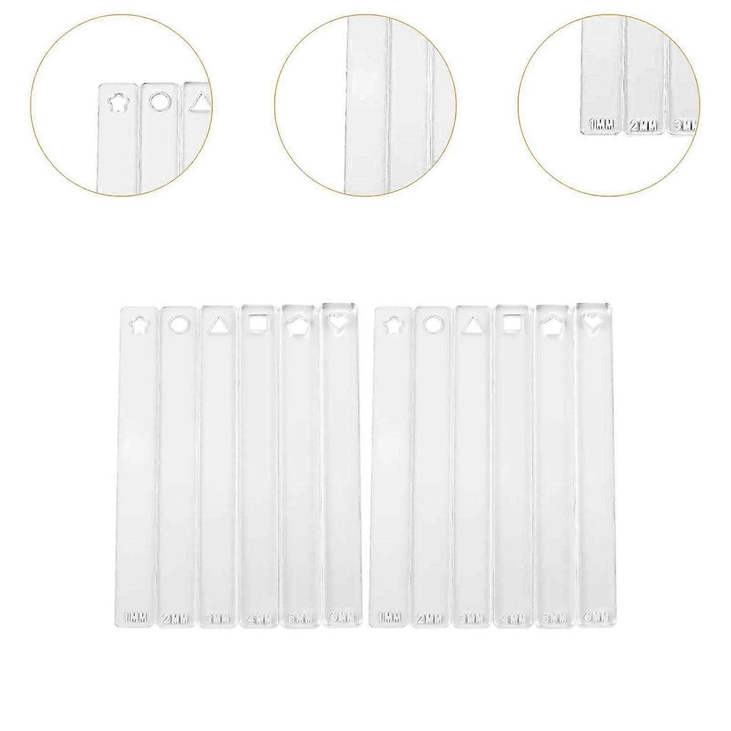 Clay Thickness Ruler Lightweight Clear Clay Depth Guide for Workshop