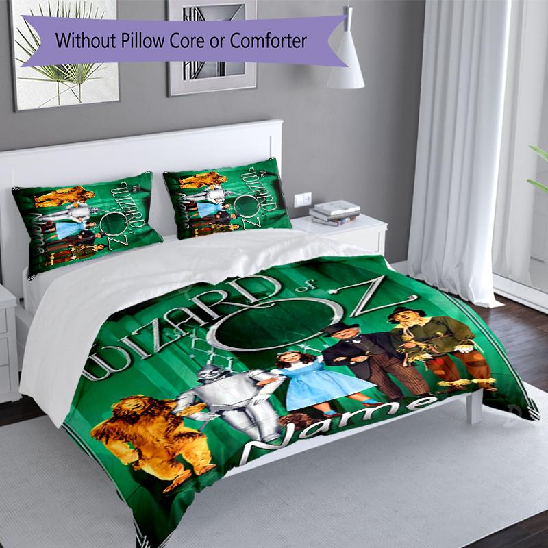 3pcs Custom Name The Wizard of Oz Bedding Set,Includes 1 Duvet Cover and 2 Pillowcases,All-season Bedroom Decor