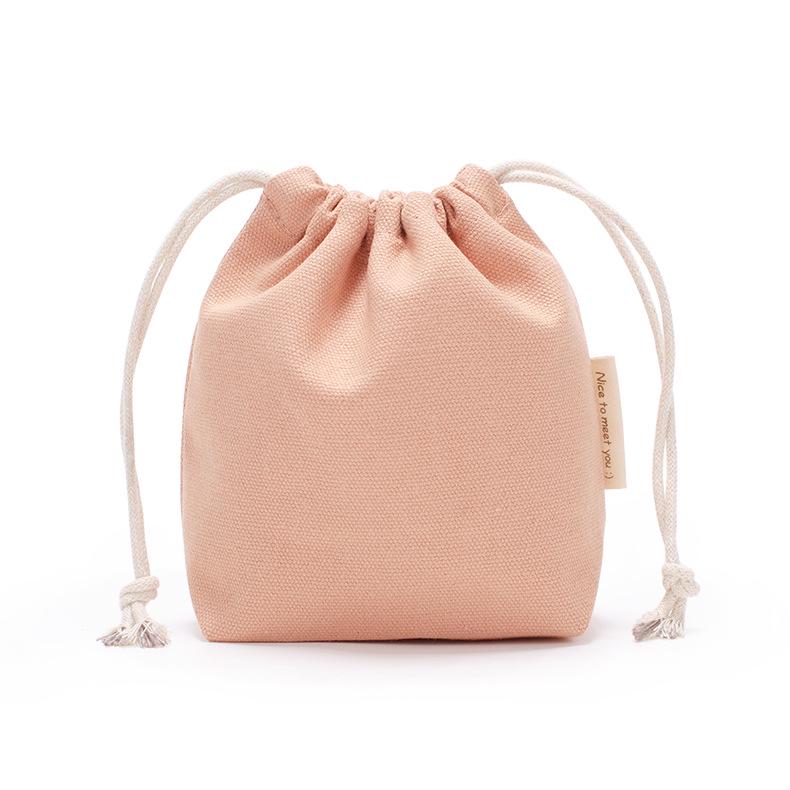 Custom Mini Colored Canvas Drawstring Storage Bag