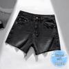 RAIN.CUN Women's Lightweight High-Waist A-Line Denim Shorts