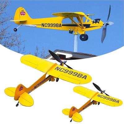 Garden Wind Spinners Airplane Windmill For Lawn Rotating Metal Weathervane Yard Art Wind Spinner For Porch Backyard Outdoor