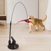 1/pc cat funny cat stick steel wire long pole feather cute cat toy kitten fishing  self-pleasure relief pet toy