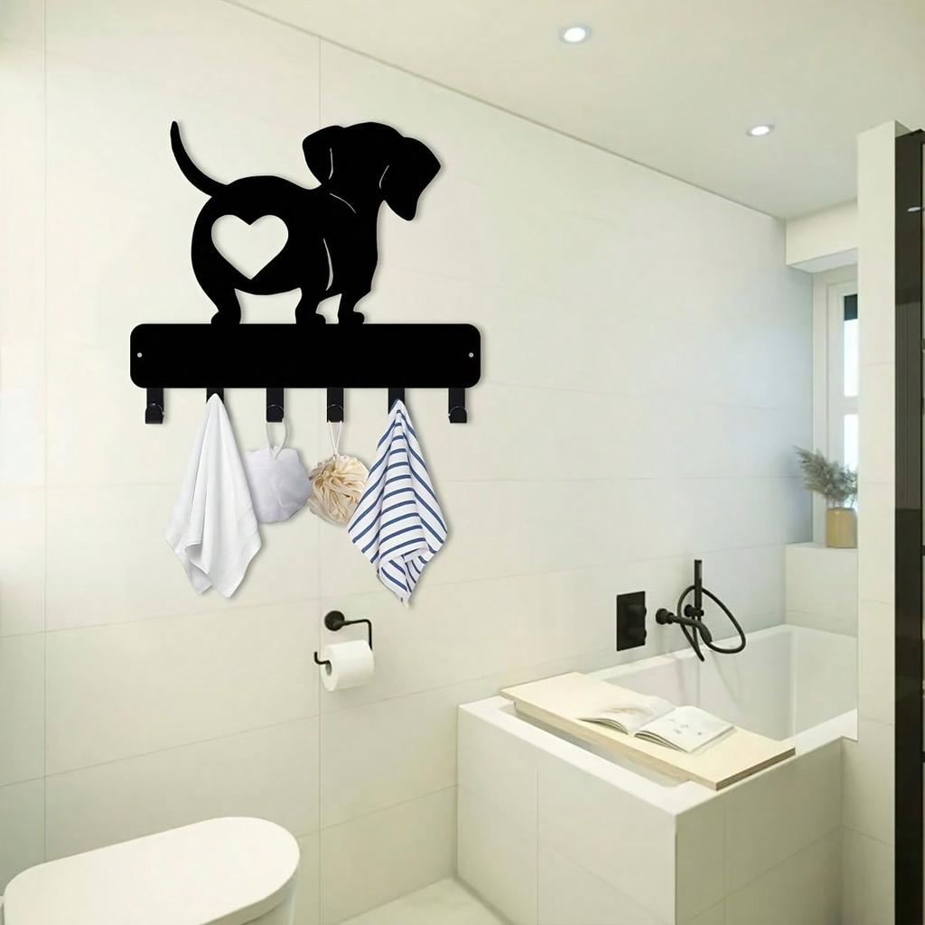 Dachshund Metal Key Holder Cute Wall Hook Home Office Decor 11.81 Inch