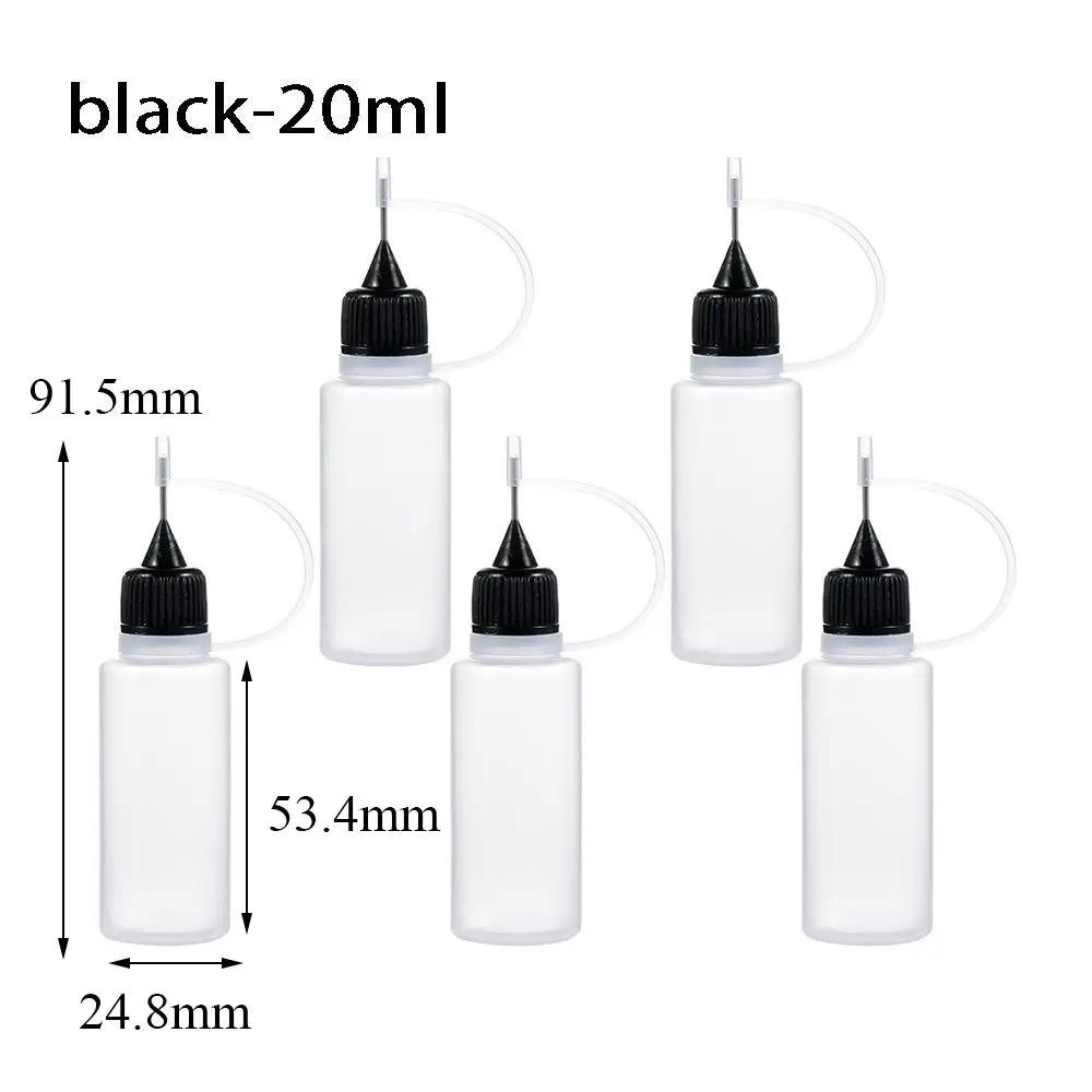 5/10/20/30/50/100ML Resuable Needle Tip Glue Applicator Plastic Bottle for Paper Quilling DIY Scrapbooking Paper Craft Tool