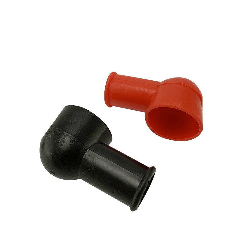 Battery Terminal Protector Pipe Shape Rubber Insulating Cap Car Motorcycle Protective Cover Insulation Head Connector