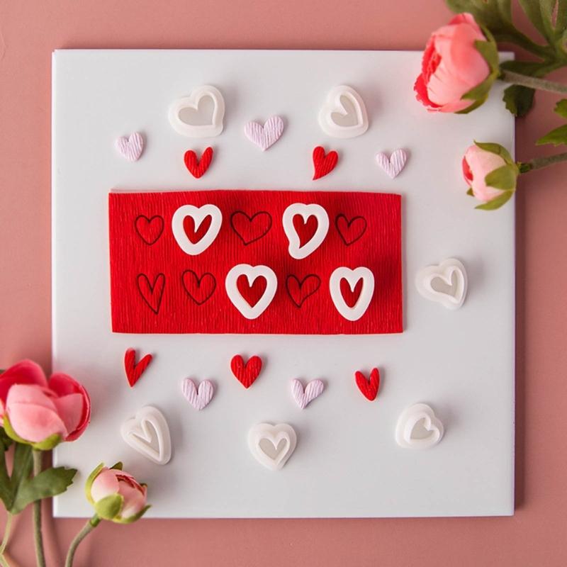 Heart Modelling Clay Earring Mold Mini Heart Earring Jewelry Ornament