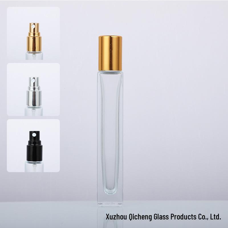 10ml Portable Glass Perfume Bottle with Spray, Roller Ball, and Lid - Silkscreen Compatible