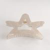 Hair Claw Hollow Five-Pointed Star Shape Hair Clip Medium Size Back Head Shark Hair Claw Anti-slip Teeth Strong Grip Hair