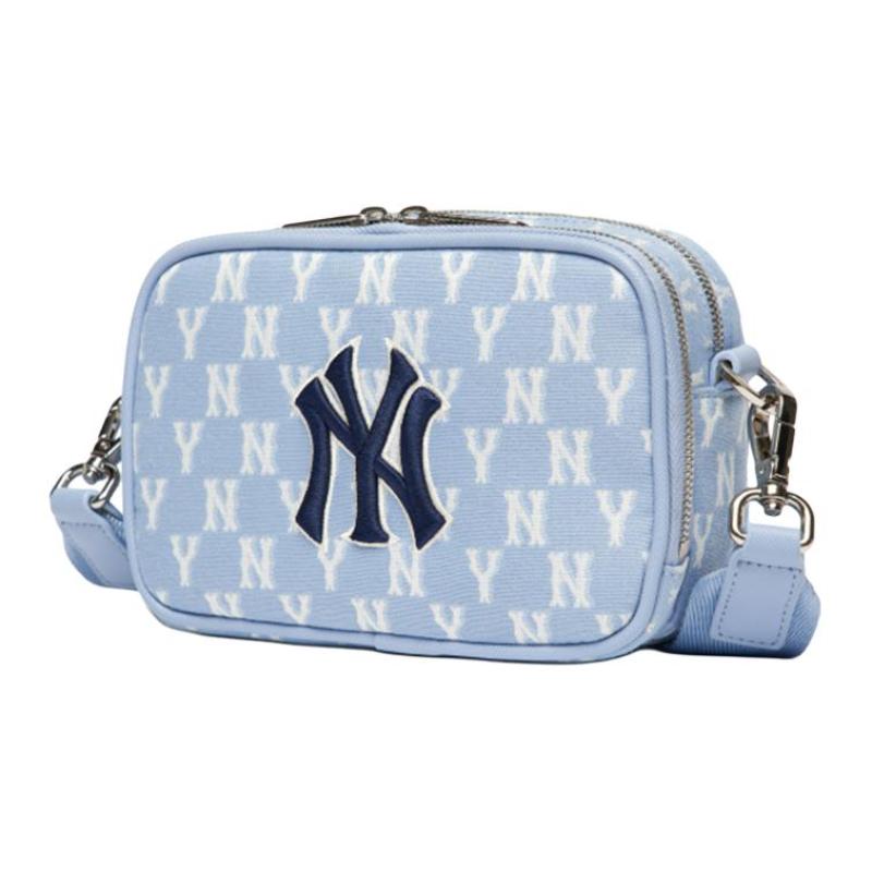 MLB Monogram Collection Polyester Combo Bag, Camera Bag, Crossbody Bag, Shoulder Bag Unisex Haze Blue White Casual