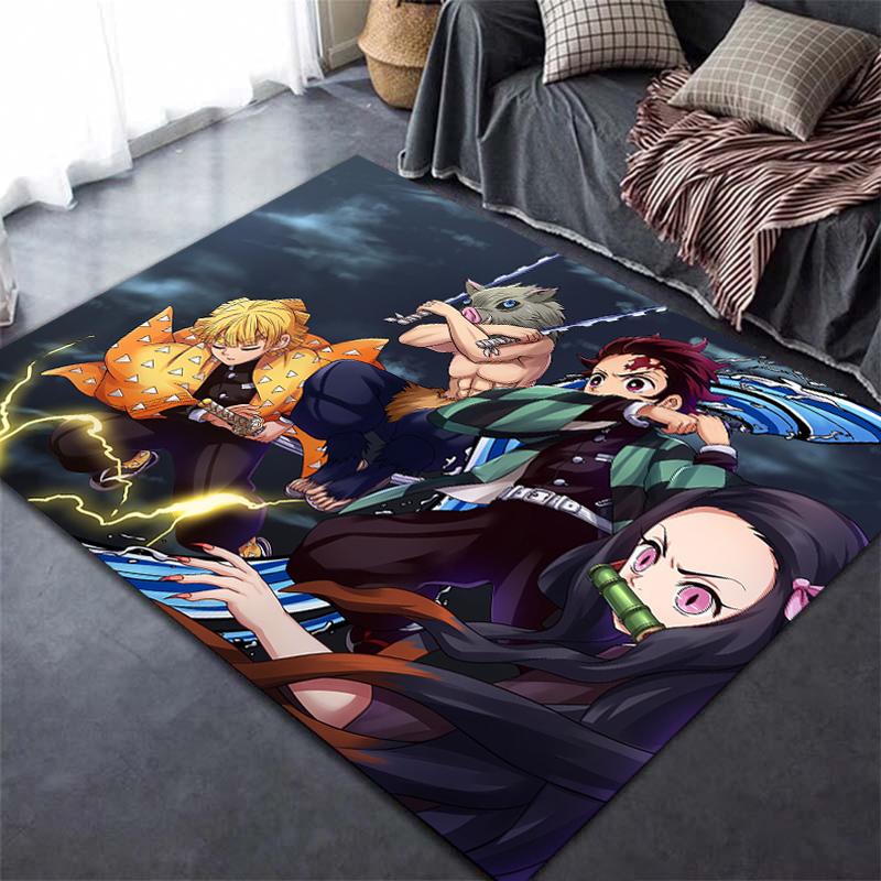 Home Anime Rug Doormat Carpet Bedroom Bath Hallway Kitchen Living Child Play Non-slip Mat Cute Decor Kawaii Room Decor Alfombras