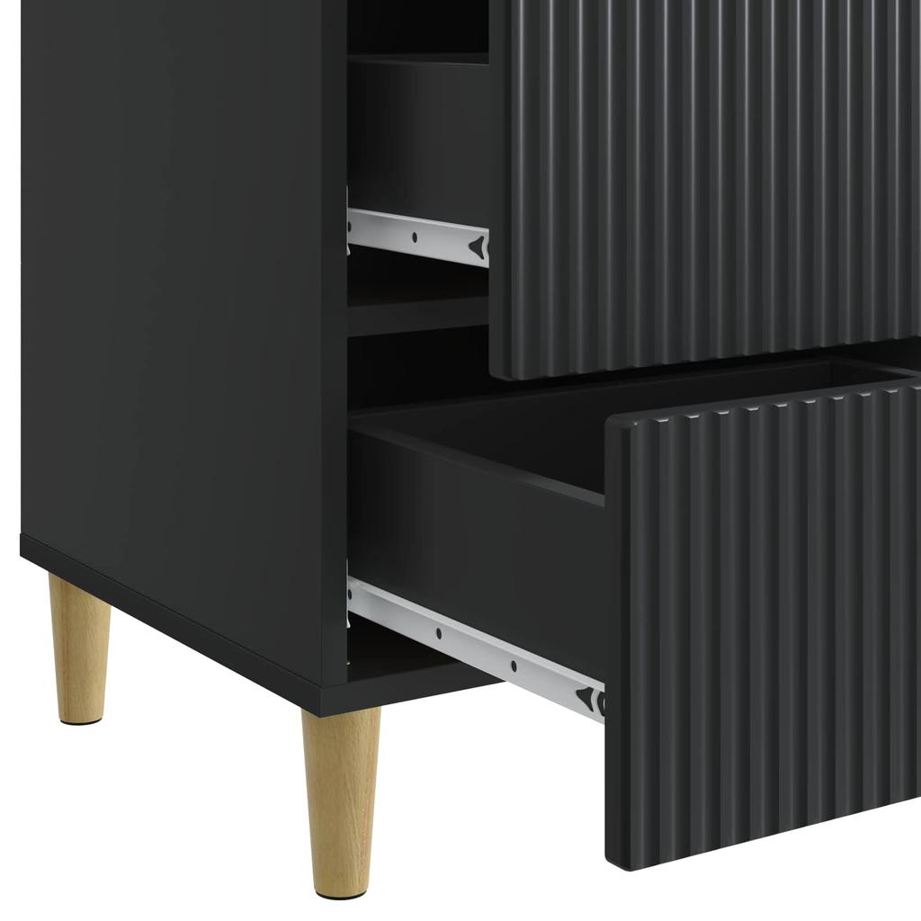 Nightstand Black 43 x 41 x 66.5 cm Particleboard