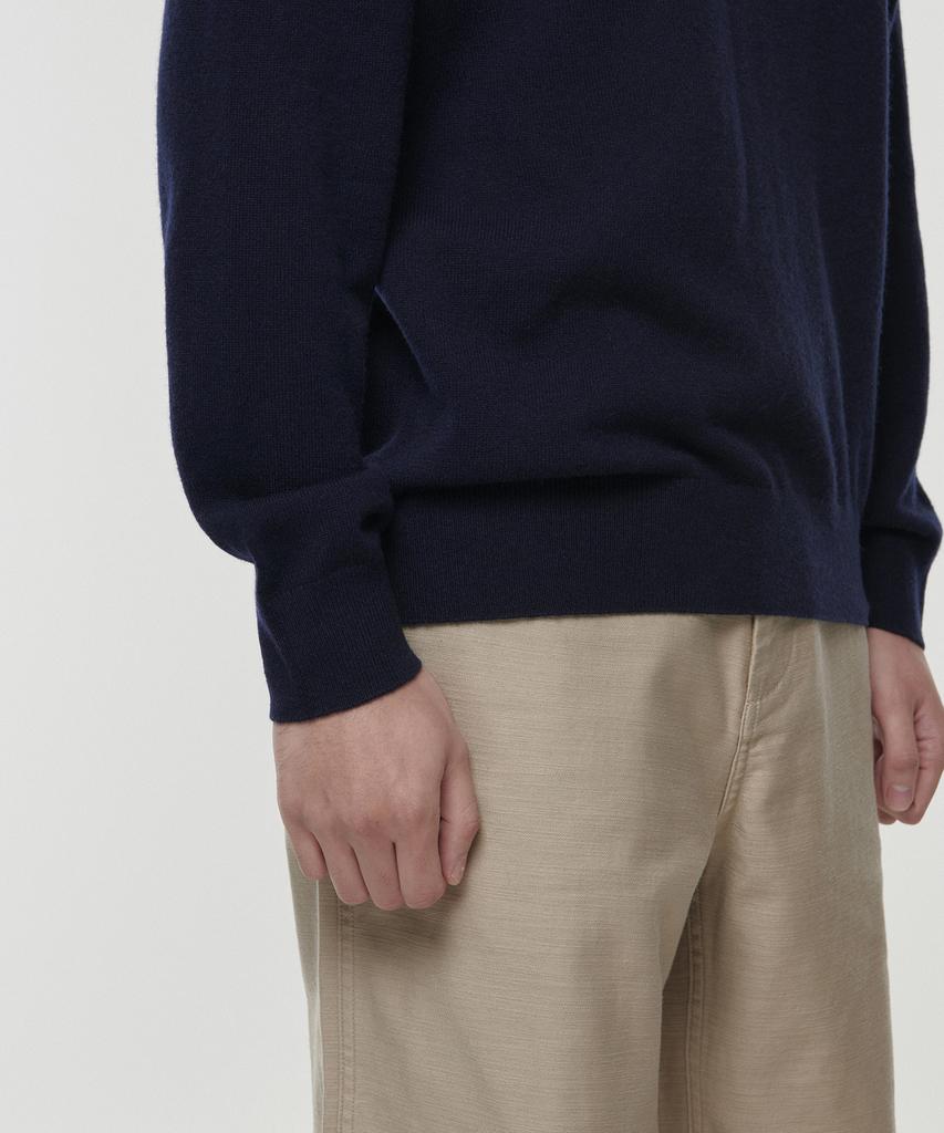 MUSINSA STANDARD [Premium] 100% Cashmere Turtleneck Knit [Navy]