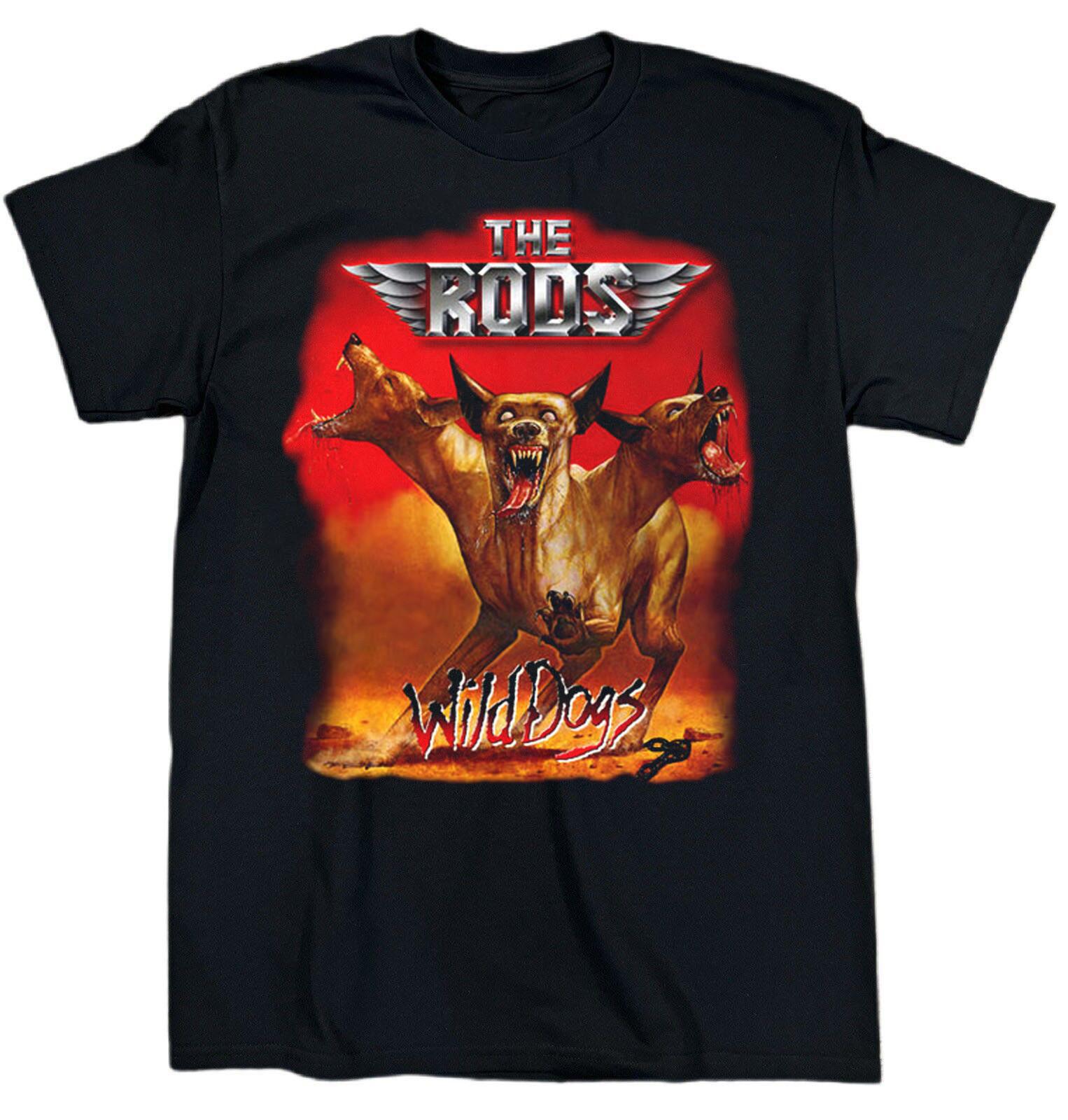 Wild Dogs Band Album Music Heavy Cotton Black S-5XL Shirt MC414 XXL