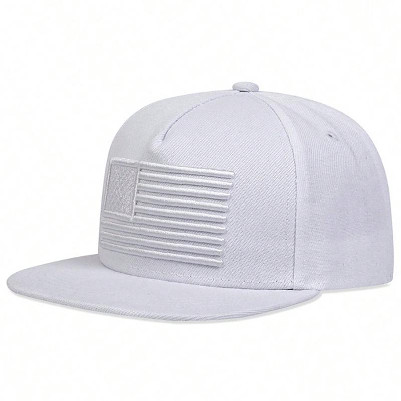 New American Flag Children'S Flat Brimmed Hat Men'S Street Hip Hop Hat Women'S Outdoor Leisure Sports Sunshade Baseball Hat
