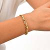 Wind Stainless Steel Plated 18K Gold Diamond Clover Strap Bracelet Women'S Jewelry Br-2604