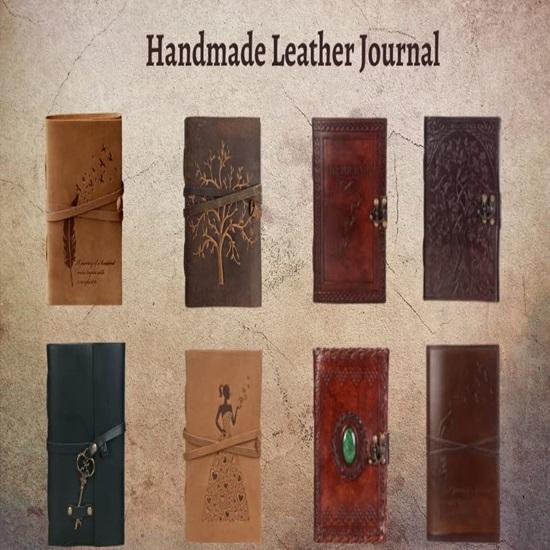 Leather Diary, Handmade Leather Bound Notepad for Men and Women Gift for Any One