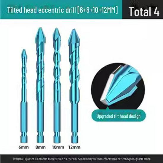 Huhao Heavy Duty Excentrische Boor met Kantelbare Kop voor Keramiek, Tegel, Beton, Gipsplaat en Glas.