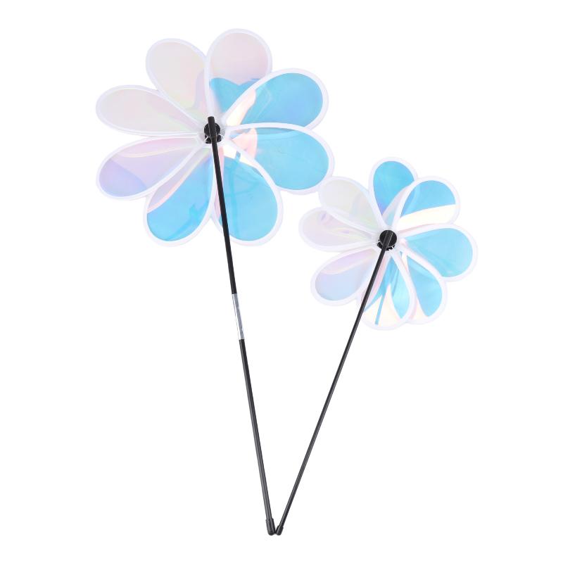 1Pc Sunflower Windmill Pinwheel Colourful Sequins Foldable Windmill Carry Camping Picnic Home Garden Decoration