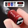 4pcs Car Wheel Tire Valve Caps Air Stem Covers For Grand Cherokee Wrangler JK Gladiator Compass Renegade Patriot Liberty
