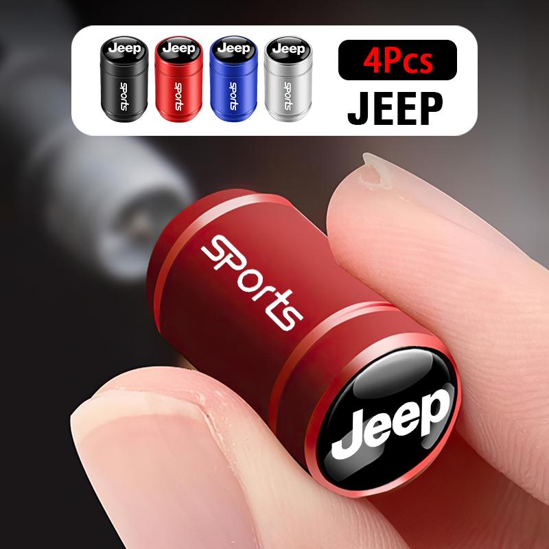 Car Tyre Wheel Valve Cap Cover Auto Accessories For Jeep Renegade Compass Grand Cherokee Wrangler jk Gladiator Patriot Liberty AMS1
