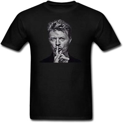 LouisClarkSS Vyriški David Bowie marškinėliai Juodi