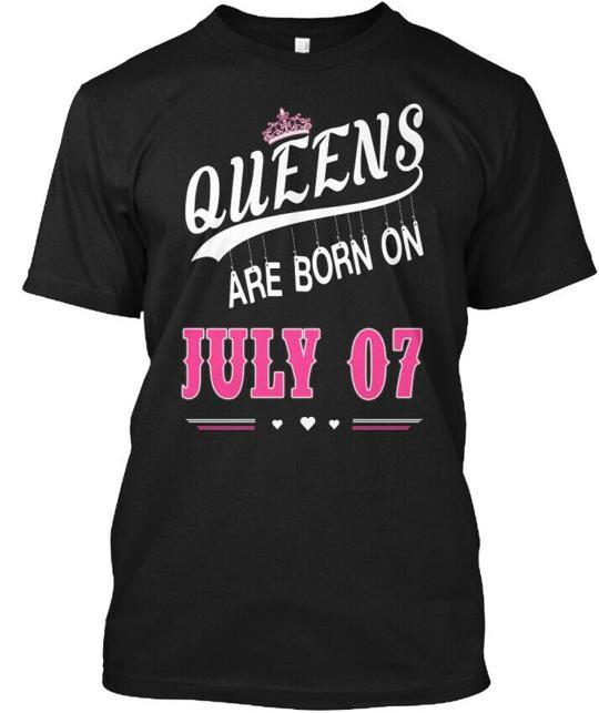 

Fun Queens Are Born On July 07 T-Shirt Made in the USA Size S to 5XL M