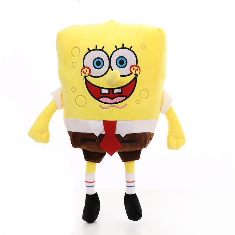 25cm Cute Square Cartoon Sponge Plush Pillow Soft Stuffed Doll Toy Gift For Boys And Girls 25cm