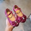 Prinzessin Lederschuhe Glitzer Kinder High Heel Mädchen Schuh,Schmetterling Knoten Design Performance Schuhe