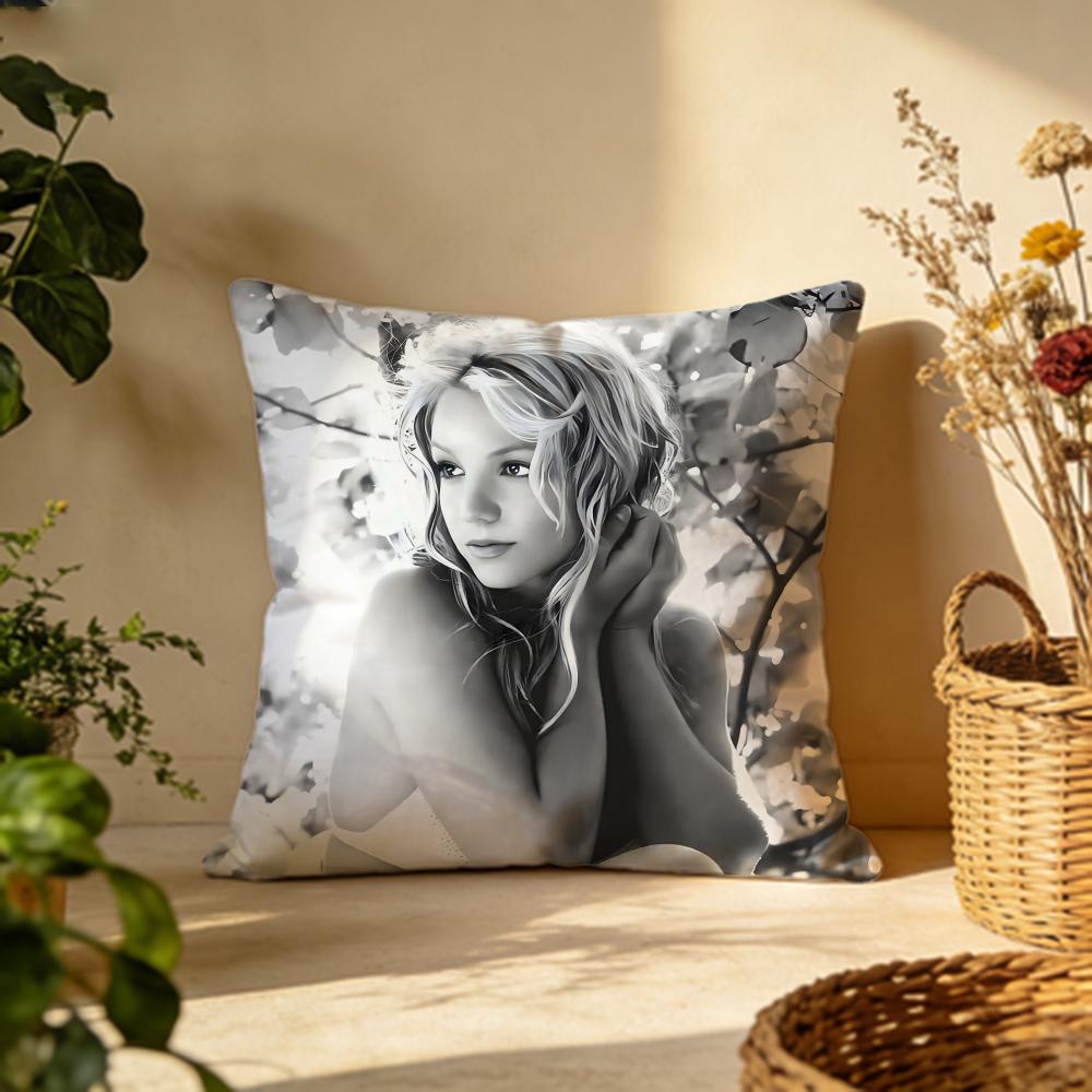 Popular BBritney Spearser Cushion Cover Versatile DoubleSided Pillow Case Fit for Sofa Bed Car Daily Decor