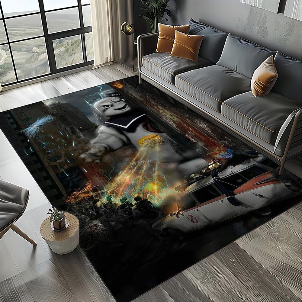 3D G-Ghostbusters 27 Style New Horror Movie Cartoon Carpet Rug for Living Room Bedroom Home Sofa Decoration,Non-slip Floor Mat
