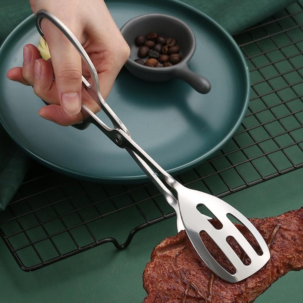 Premium Stainless Steel Salad Tongs Non-Toxic Heat-Resistant Buffet Salad Tongs Catering Utensil Kitchen Serving