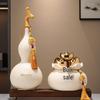 Double Fortune Gourd Ornament for Home Decor: Entrance, Hallway, Living Room, or TV Cabinet