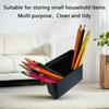 Black Plastic Mini Magnetic Whiteboard Pen Holder,Chalk,Crayon Storage Box,Multifunctional Stationery Separated Storage Pen Box