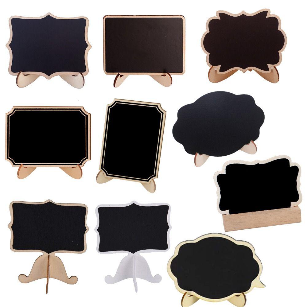 10pcs Creative Message Blackboards with Easel Stand Small Chalk Board  Party Supplies
