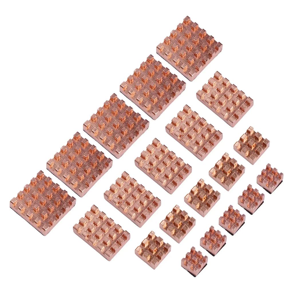 Enhance Your For Raspberry Pi Experience with This Twenty Piece Pure Copper Heatsink Set for Optimal For Cooling