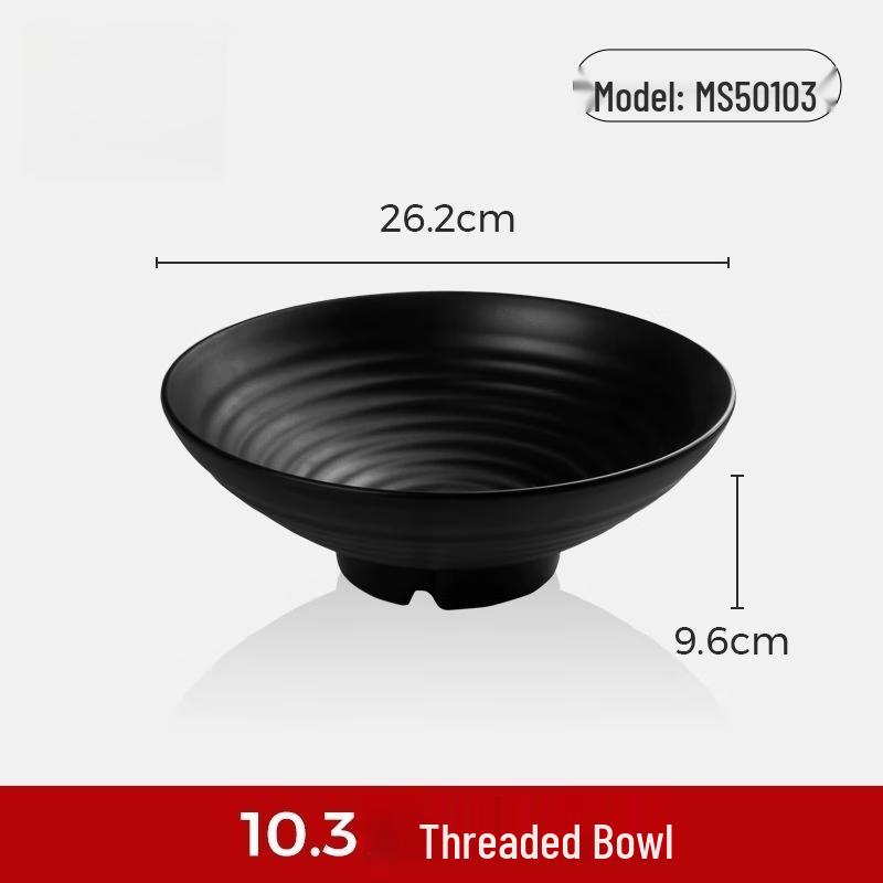 Wuhe 10.3-inch Melamine Threaded Noodle Bowl